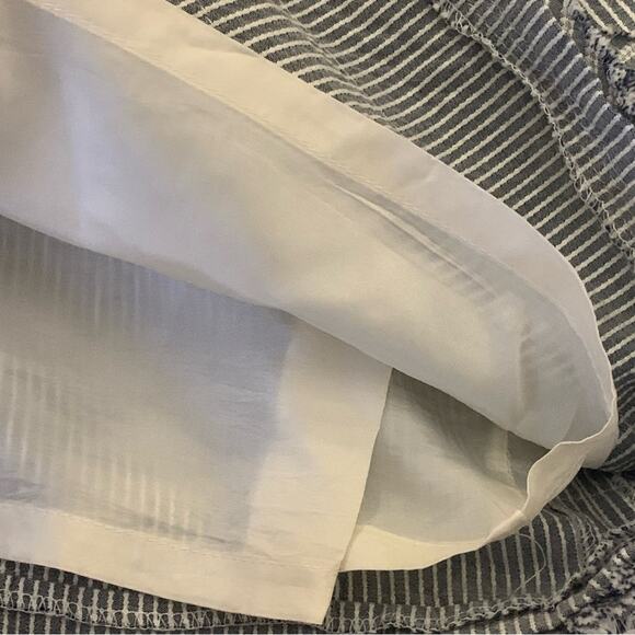 Cynthia Steffe Knee length Straight Ruffled New Prep Stripe Vintage Skirt Size 6 - Picture 10 of 12